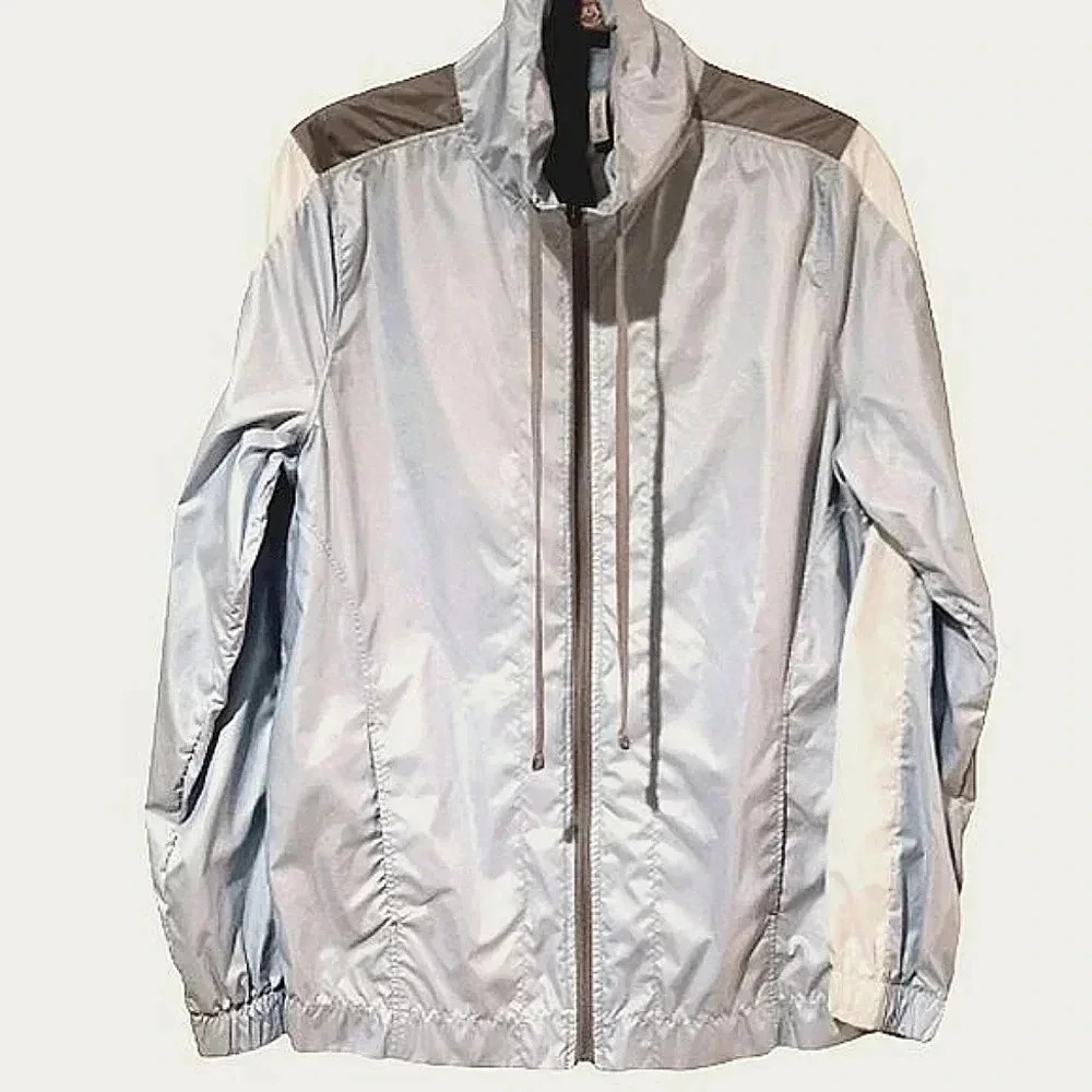 Zella Light Blue and Grey Women's Windbreaker Jacket